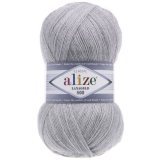 Пряжа Alize LANAGOLD 800 684 пепел меланж (5 мотков)