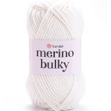 Пряжа Yarnart MERINO BULKY 501 белый (5 мотков)