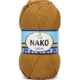 Пряжа Nako SATEN 100 13927 горчичный (5 мотков)