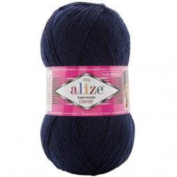 Пряжа Alize SUPERWASH 958 т.синий (5 мотков)