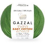 Пряжа Gazzal BABY COTTON XL 3449 трава (5 мотков)