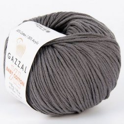 Пряжа Gazzal BABY COTTON XL 3450 мышиный (5 мотков)