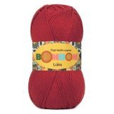 Пряжа Nako BONBON LUKS 98676 вишневый (5 мотков)