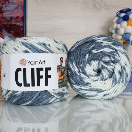 Пряжа Yarnart CLIFF 8301 серый принт (1 моток)