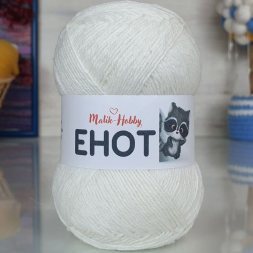 Пряжа M&amp;h ЕНОТ 400 белый (5 мотков)