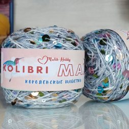 Пряжа M&amp;h KOLIBRI MAXI AV021 меланж с радужным (1 моток)