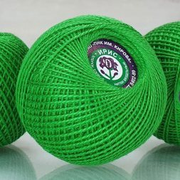 Пряжа ПНК им.Кирова ИРИС 20 3910 яр.салат (4 мотка)