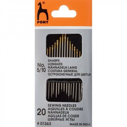 Иглы швейные с золотым ушком Pony № 5/10