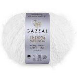 Пряжа Gazzal TEDDY &amp; MERINOS 6530 белый (5 мотков)
