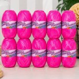 Пряжа для мочалок ДЛЯ ДУШИ И ДУША нежная фуксия (10 мотков по 45 гр)
