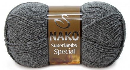 Пряжа Nako SUPERLAMBS SPECIAL 193 тусклый серый