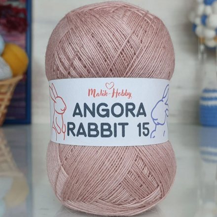 Пряжа M&amp;h ANGORA RABBIT 15 124 сухая роза (5 мотков)