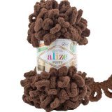 Пряжа Alize PUFFY 493 шоколадный (5 мотков)