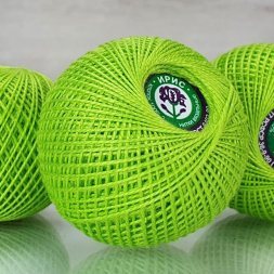 Пряжа ПНК им.Кирова ИРИС 20 4706 яр.салат (4 мотка)