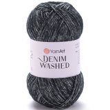 Пряжа Yarnart DENIM WASHED 923 черный меланж (10 мотков)