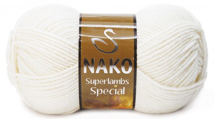 Пряжа Nako SUPERLAMBS SPECIAL 208 белый