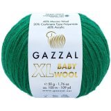 Пряжа Gazzal BABY WOOL XL 814 зелень (5 мотков)