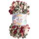 Пряжа Alize PUFFY FINE COLOR 6039 вишня/хаки (5 мотков)