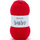 Пряжа Yarnart BABY 156 красный (5 мотков)