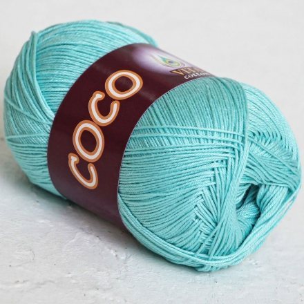 Пряжа Vita cotton COCO 3867 св.зел.бирюза (5 мотков)