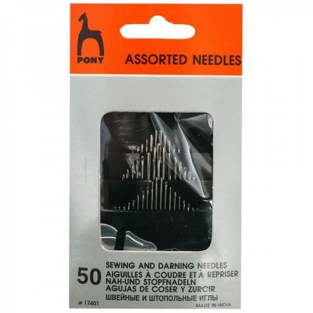 Иглы швейные штопольные Pony ассорти 50 шт