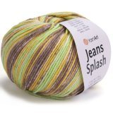 Пряжа Yarnart JEANS SPLASH 958 желт/сал/какао (5 мотков)