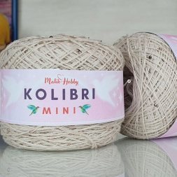 Пряжа M&amp;h KOLIBRI MINI 076 бежевый с медным (2 мотка)