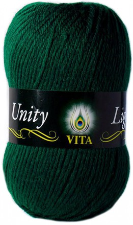 Пряжа Vita UNITY LIGHT 6201 т.зеленый