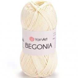 Пряжа Yarnart BEGONIA 0326 кремовый (5 мотков)