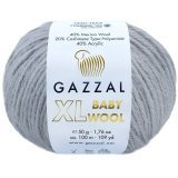 Пряжа Gazzal BABY WOOL XL 817 св.серый (5 мотков)
