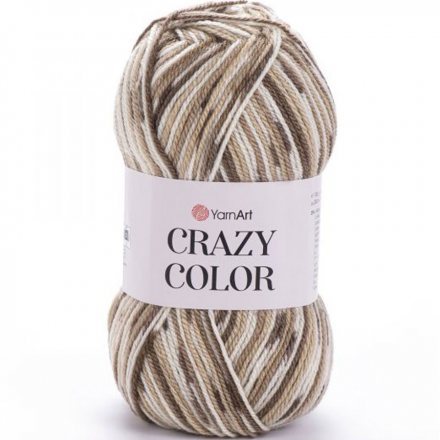Пряжа Yarnart CRAZY COLOR 110 кофе с молоком (5 мотков)
