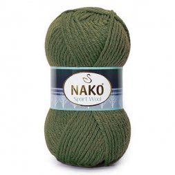 Пряжа Nako SPORT WOOL 11946 хвоя (5 мотков)
