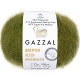 Пряжа Gazzal SUPER KID MOHAIR 64402 болото (6 мотков)